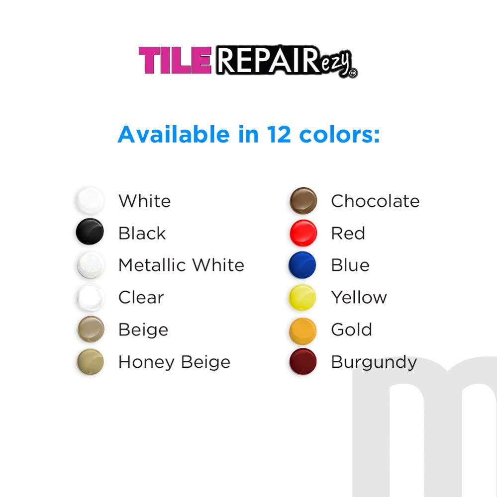 MagicEzy Tile Repair Kit: Porcelain Repair Kit - Ceramic Tile Repair Kit - Mix and Match Colors