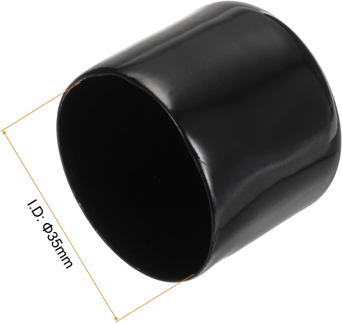 uxcell 20pcs Rubber End Caps 35mm ID Vinyl PVC Round Tube Bolt Cap Cover Screw Thread Protectors