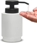 Resin Soap Dispenser for Bathroom, Hand Lotion Liquid Dispenser Easy-to-Press with Reusable Plastic