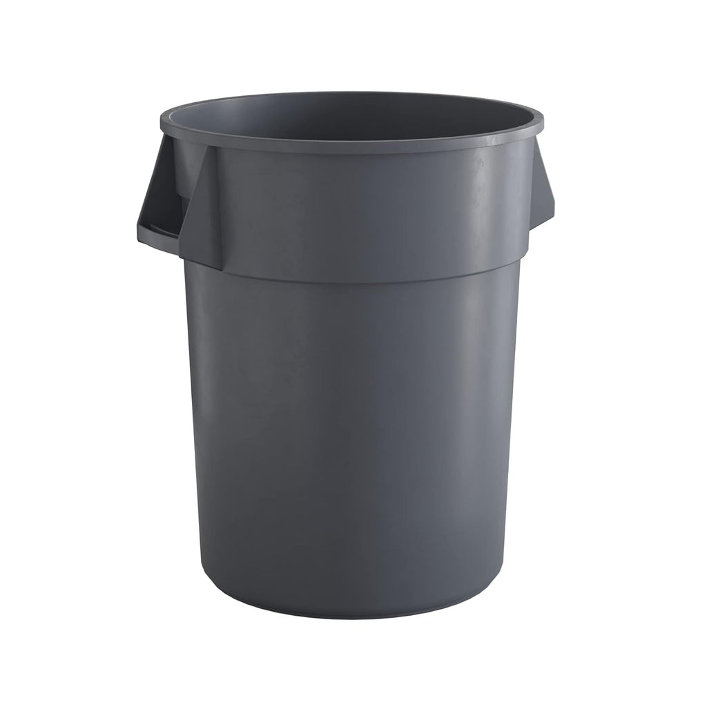 55 Gallon Gray Round Commercial Trash Can