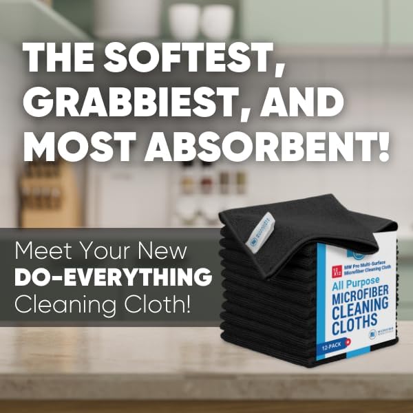 Microfiber Wholesale Cleaning Cloths (48 Pack) | Size 12" x 12"| All Purpose Microfiber Towels