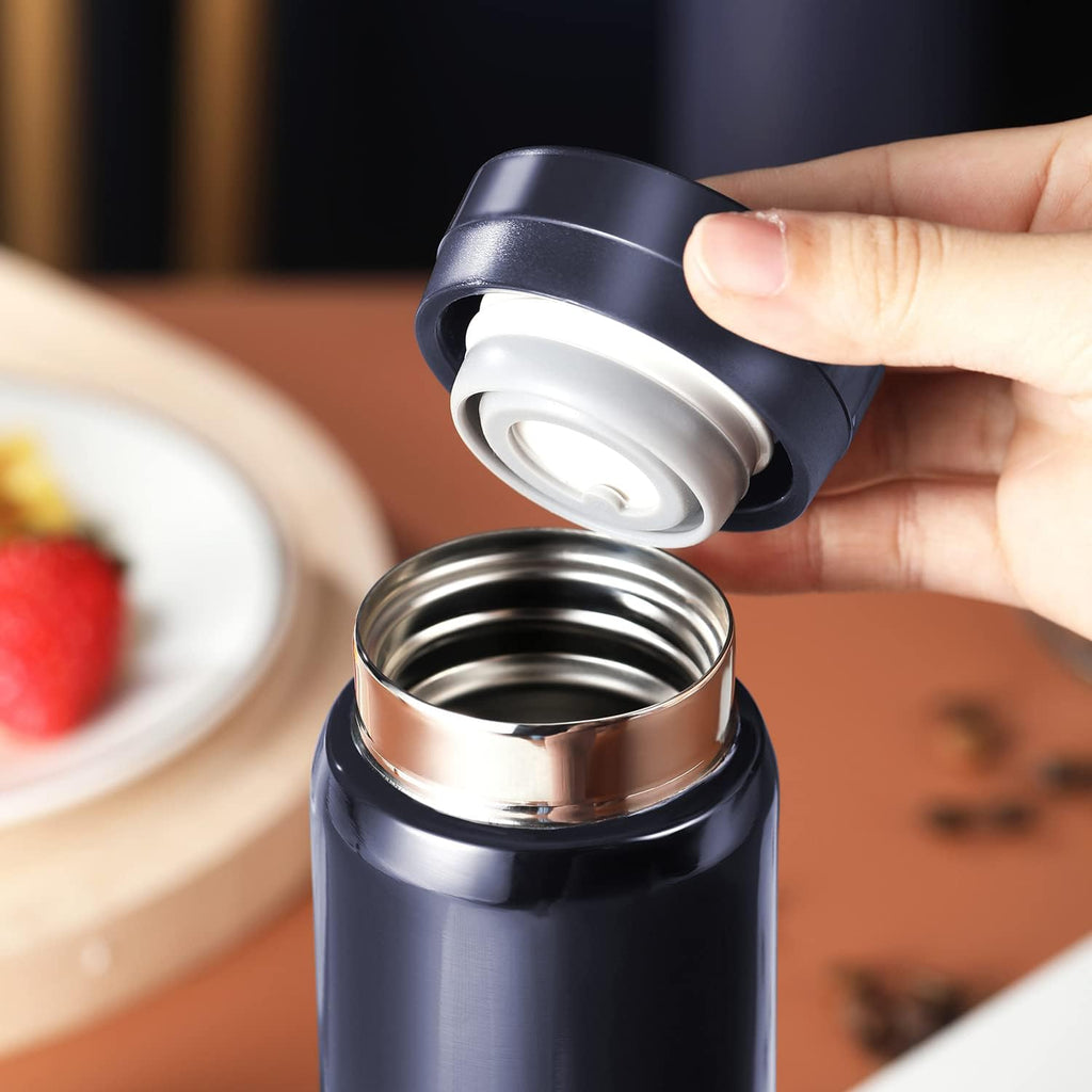 10oz Mini Water Bottle Stainless Steel Thermos Small Flask - Insulated Vacuum, Leak Proof, Keeps