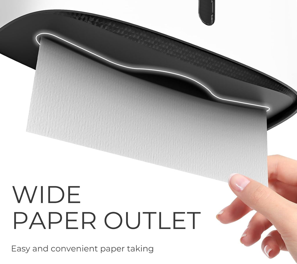 Paper Towel Dispenser Wall Mount, Adhesive No Drilling Multifold Trifold Cfold Commercial Hand