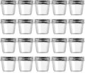 novelinks 4 oz Clear Plastic Jars with Screw-On Lids – Reusable Round Containers for Slime, Food