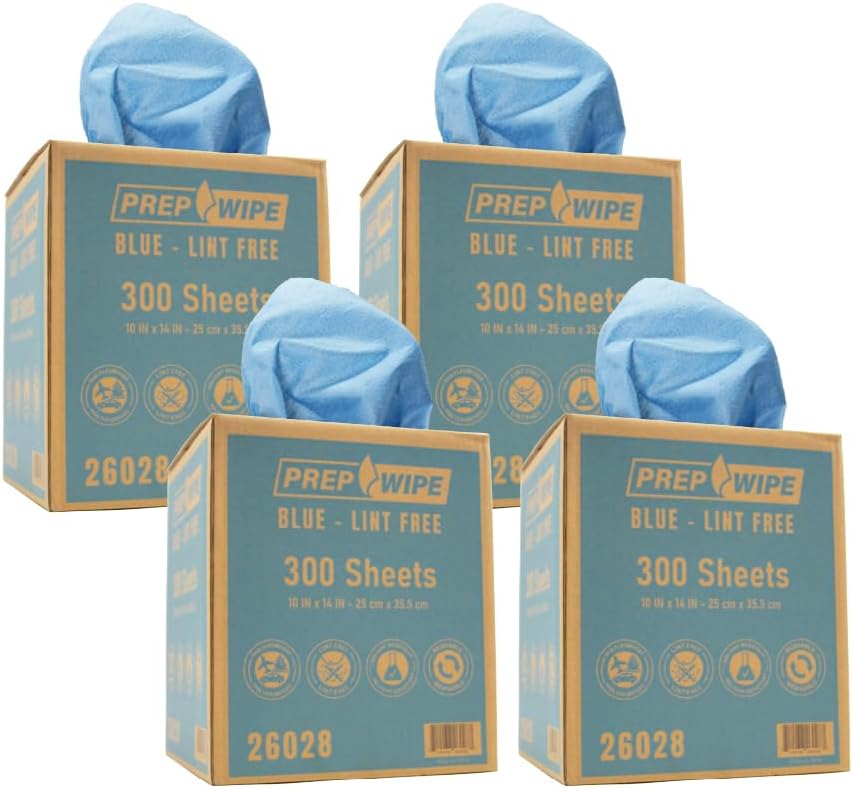 LAUCO PrepWipe Heavy Duty Cleaning Towels, Lint Free Industrial Paper Towels - Disposable Pack of