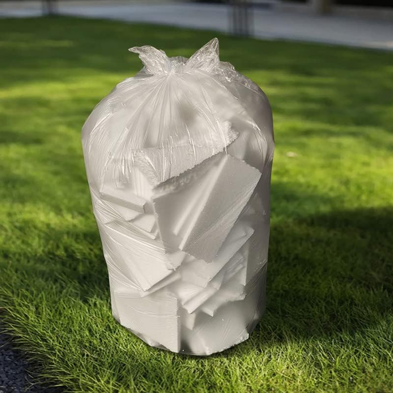 TYPLASTICS 40-45 Gallon Clear Trash Can Liners - 40" x 48" – High Density Garbage Bags - Case of