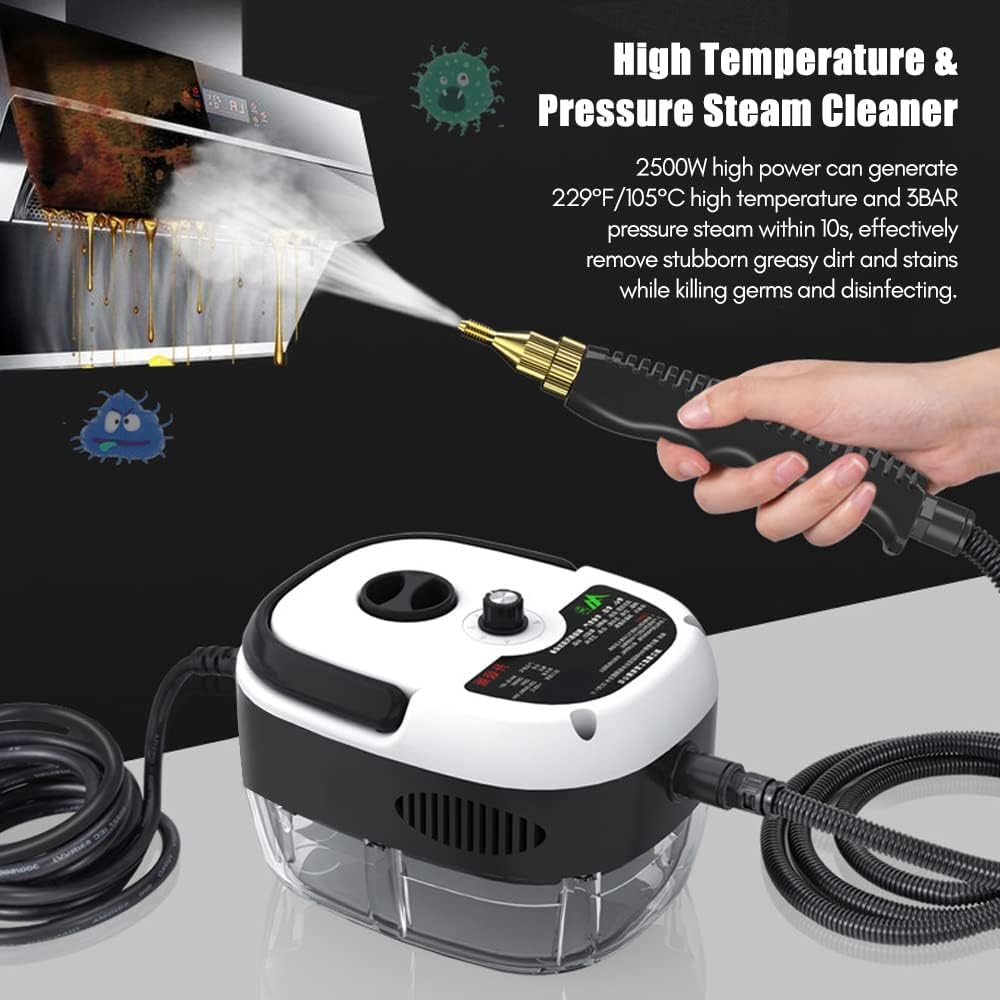 Decdeal Steam Cleaner - 2500W High Temperature Pressurized Handheld Steam Cleaning Machine with