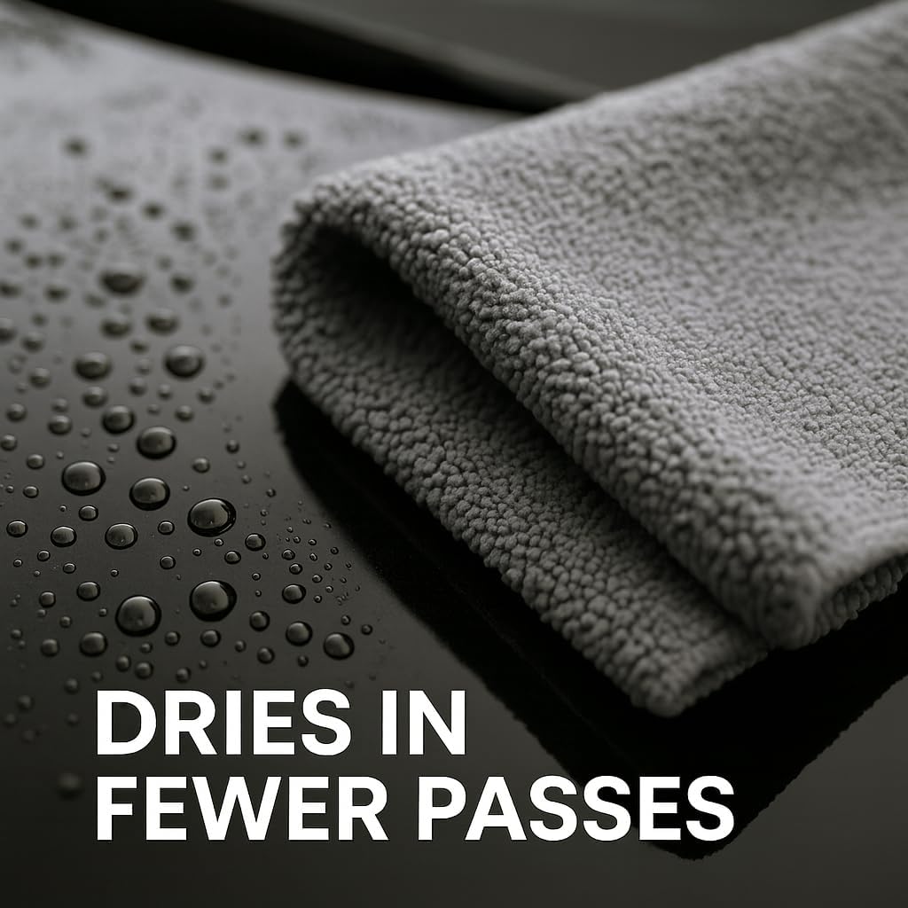 Paks Edgeless Microfiber Towels for Cars - 16x16 Microfiber Cleaning Cloth - 10-Pack Extra