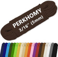 PerkHomy Cotton Rope 3/16" (5mm) 100 ft Multi Purpose Utility Diamond Braided Cord, Natural Cotton