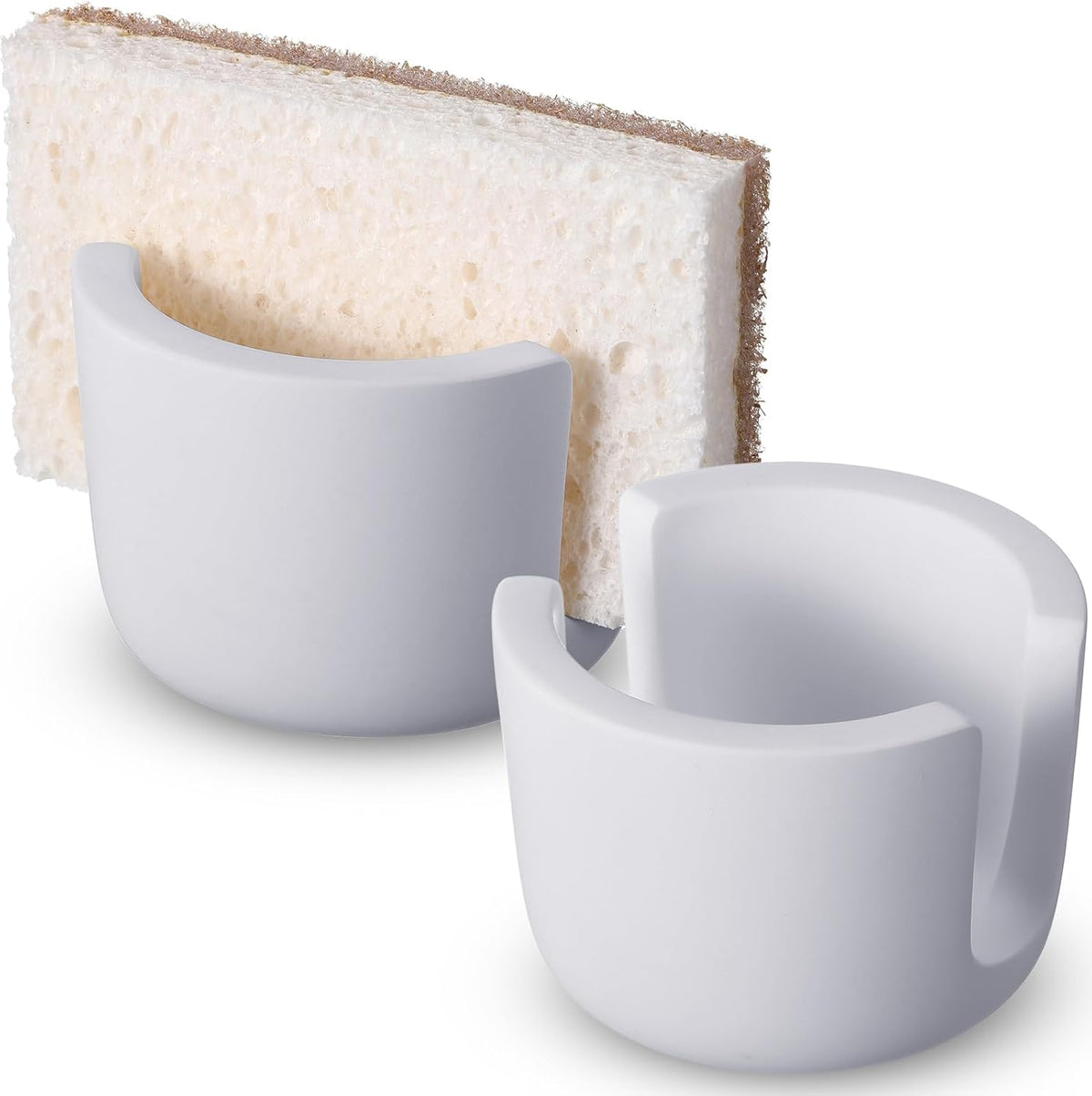 Geelin 2 Pack Diatomite Stone Sponge Holder for Kitchen Sink Absorbent Sponge Drying Rack Dish