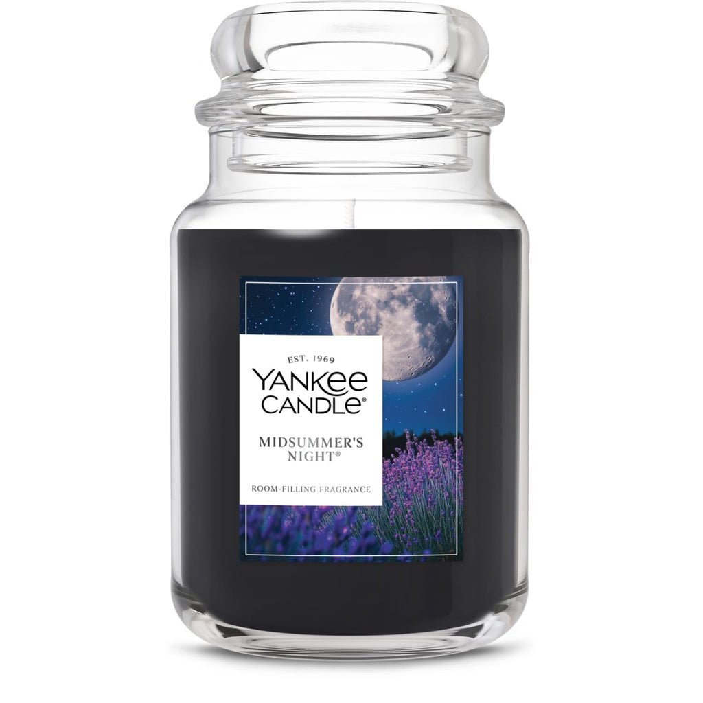 Yankee Candle Mid Summer's Night, Scented Candle, 22oz Large Jar with up to 150 Hour Burn, Giftable