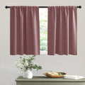 RYB HOME Bathroom Window Curtains - Blackout Curtains Small Window Short Drapes for Kitchen Bedroom