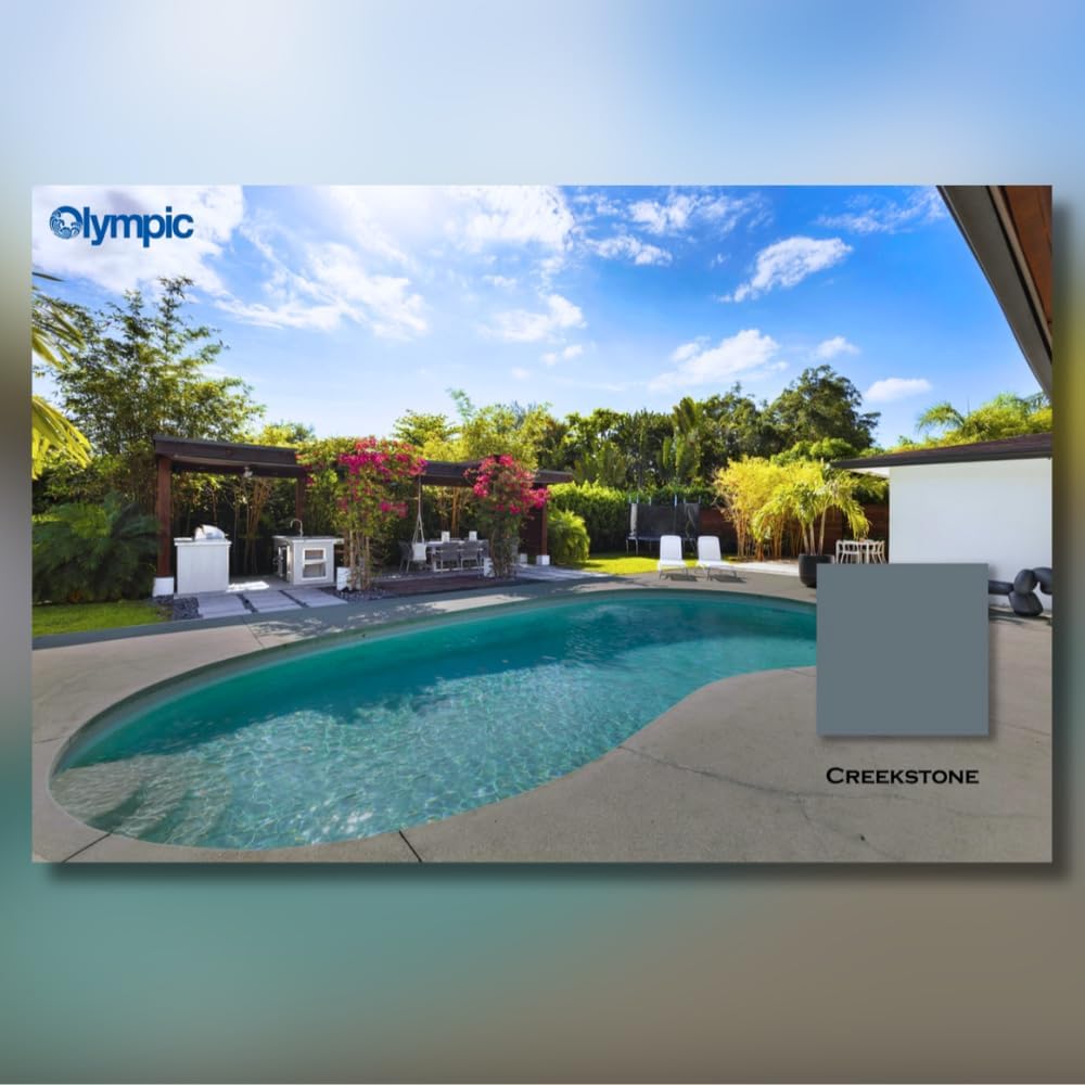 Olympic Patio Tones - Creekstone - 1 Gallon - Non-slip acrylic deck and patio coating, concrete