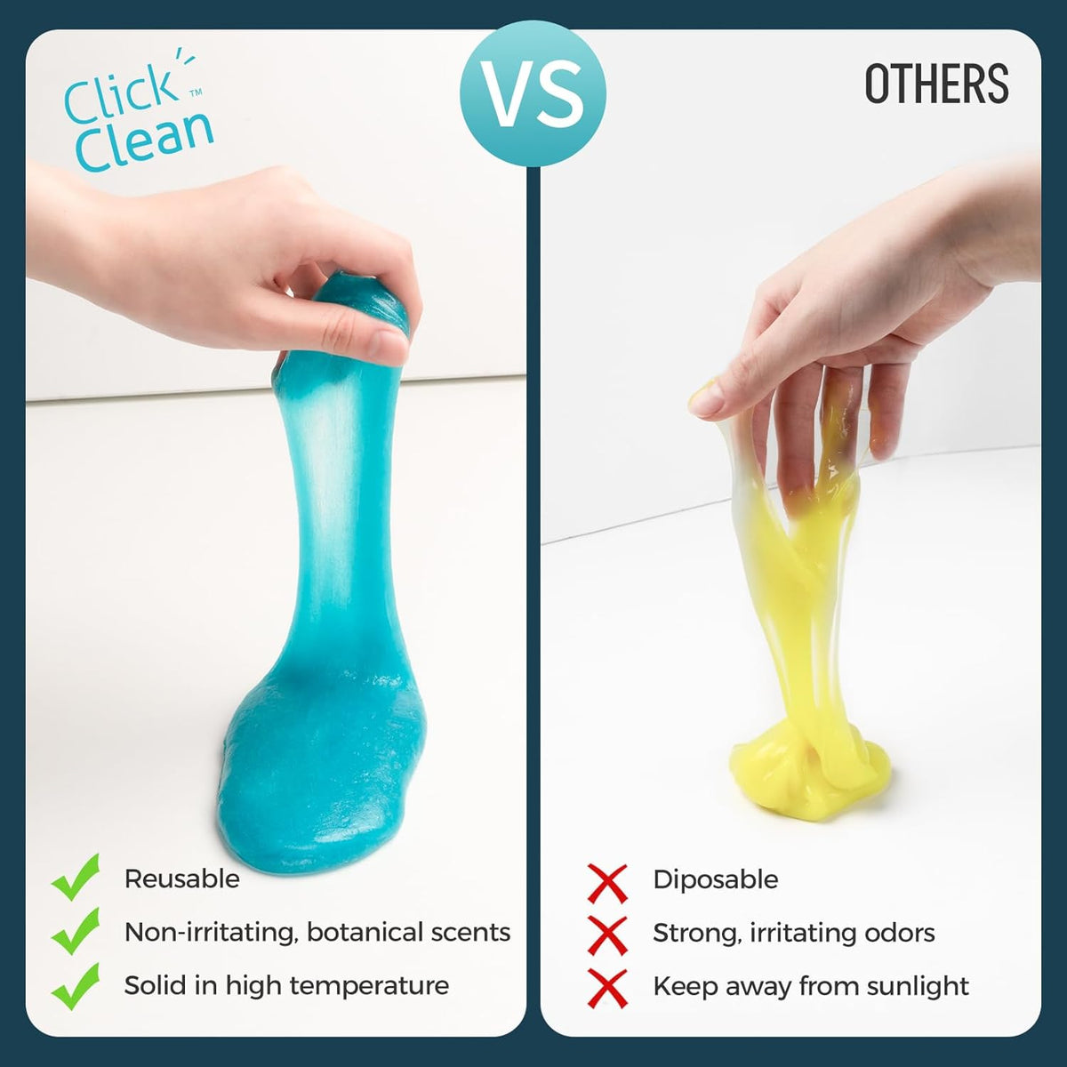 CLICK CLEAN 2Pcs Cleaning Gel for Car, 7oz Car Detailing Tools, Cleaning Putty Gel, Interior