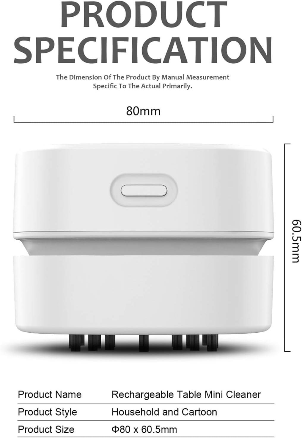 ODISTAR Desktop Vacuum Cleaner,Mini Table dust Sweeper Energy Saving with auto Power-Off