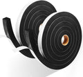 2 Rolls Foam Tape Weather Stripping Door Seal, 1'' W x 3/4'' T High Density Seal Strip, Adhesive