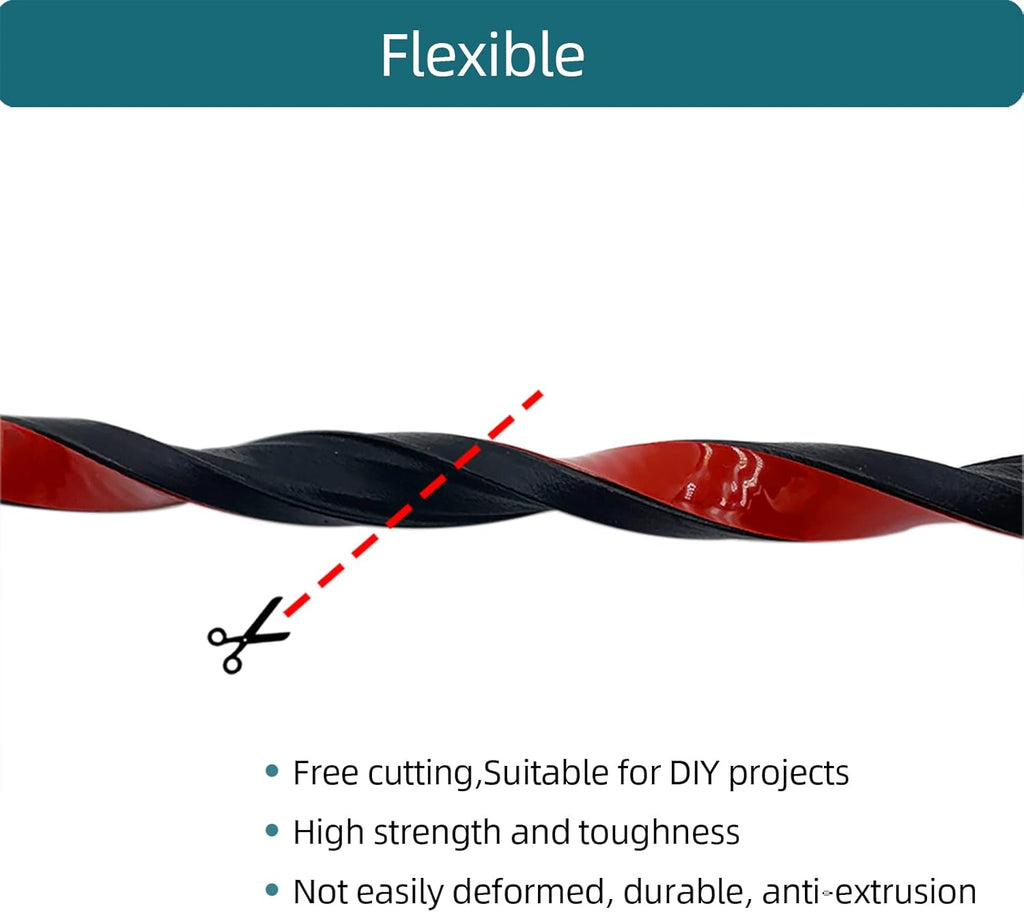 Rectangle Foam Rubber Seal, Self-Adhesive EPDM Foam Rubber Weather Stripping for Boat, Auto, RV