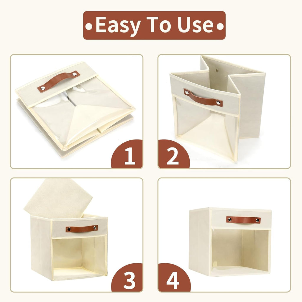 HNZIGE 11 x 11 Storage Cubes Bins for Storage Organizer,Shelf Fabric Storage Bin for Cube