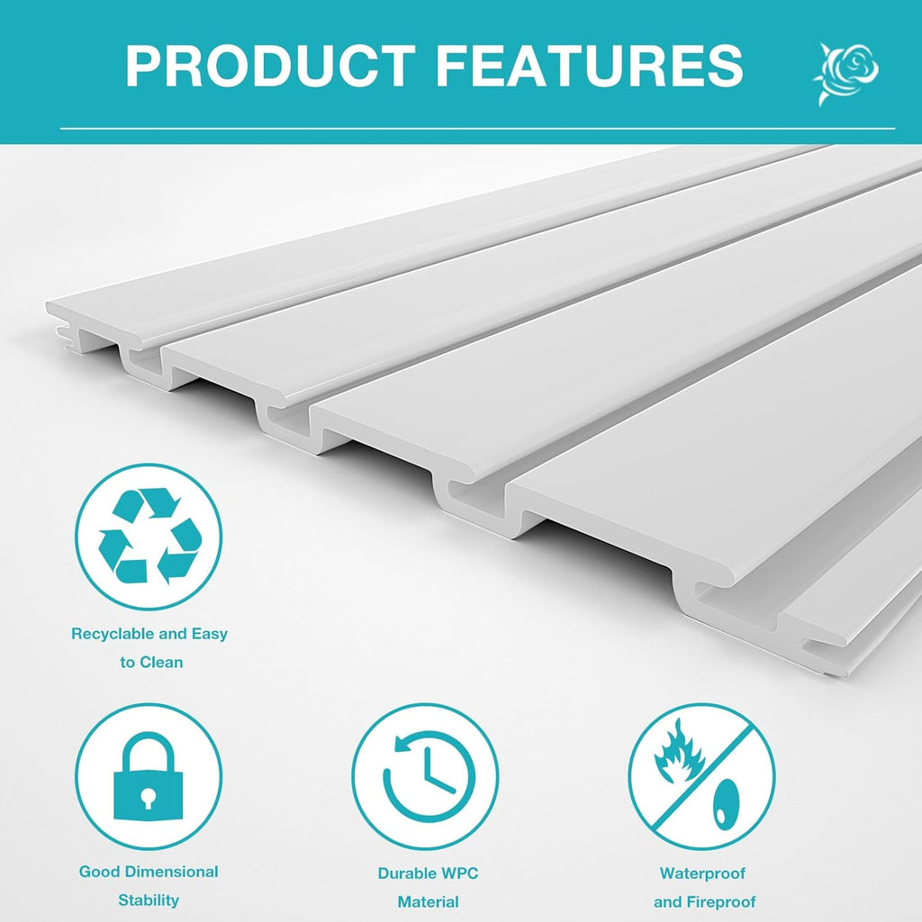 NeatiEase Slatwall Panel Wall Storage Systems, 4 x 8ft Slat Wall Paneling Garage Wall Organizer