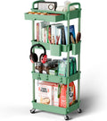 4 Tier Rolling Cart Organizer,Art Craft Diaper Bedside Snack Laundry Room Bathroom Organizer Narrow
