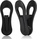 Tinfol 50pc Plastic Coat Hanger Clips, Black Strong Pinch Grip Finger Clips for Skirt Pant Hangers
