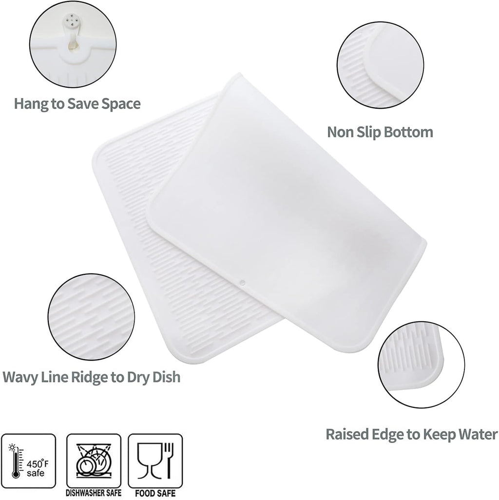 Silicone Dish Drying Mat for Multiple Usage,Easy clean,Eco-friendly,Heat-resistant Silicone Mat for
