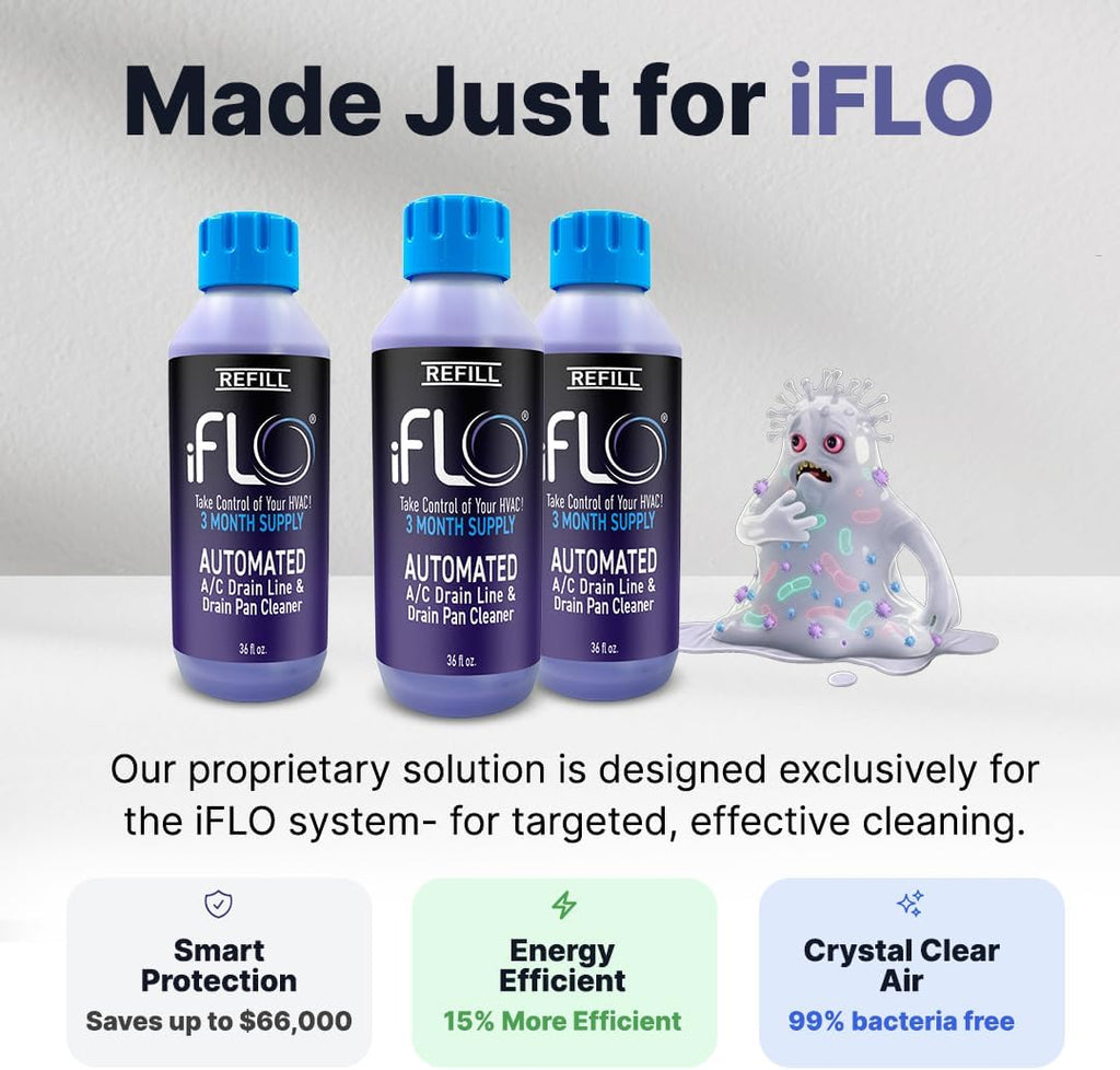 iFLO® Smart A/C Drain Line Cleaner and Drain Pan Cleaner Cartridge, Fast-Acting, Long-Lasting HVAC