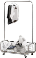 Garment Rack With Storage Baskets,Clothing Rack for Hanging Clothes, Multi-functional Bedroom