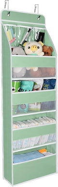 Univivi 5-Shelf Fabric Door Storage Over Door Hanging Organizer with 4 Large Pockets and 3 Small