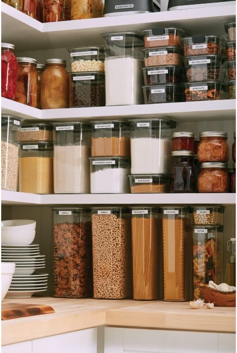 Rubbermaid Brilliance Food Storage Container, 16-Cup, Airtight | Clear/Grey | For Pantry