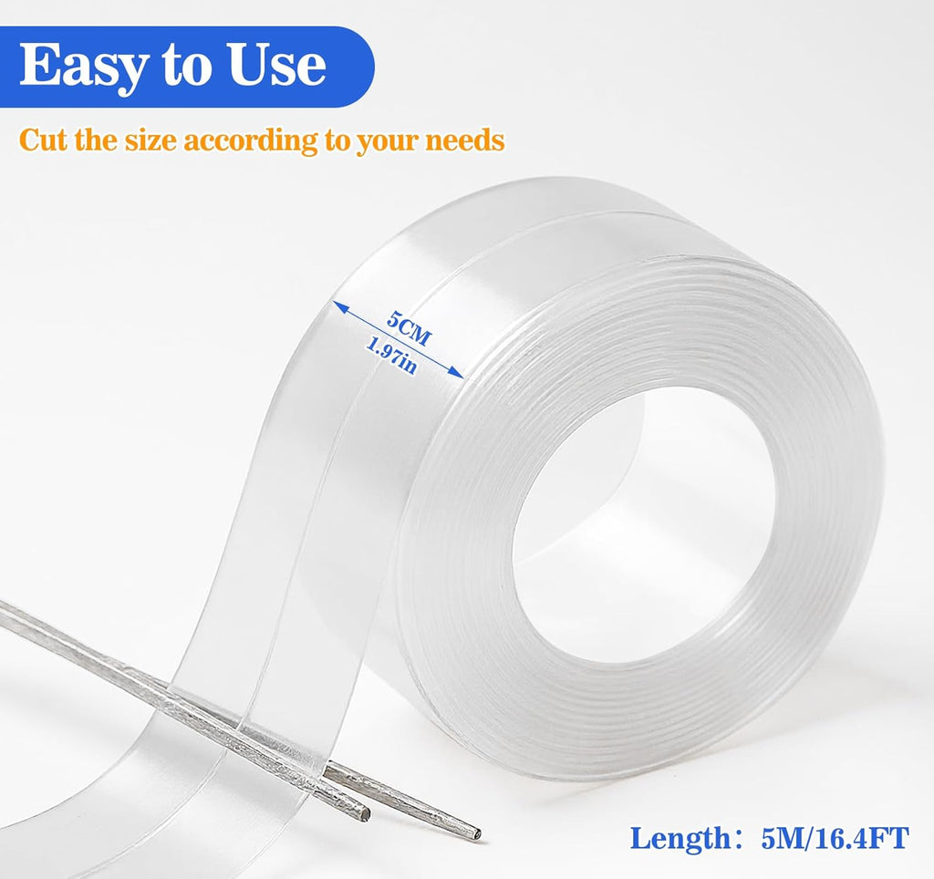 ABSOFINE Caulk Tape Waterproof Self Adhesive, Clear Toilet Caulk Sealant Tape, Shower Seal Strip