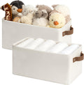 StorageWorks Narrow Storage Bins, Small Basket for Closet and Shelves, Rectangular Fabric Organizer