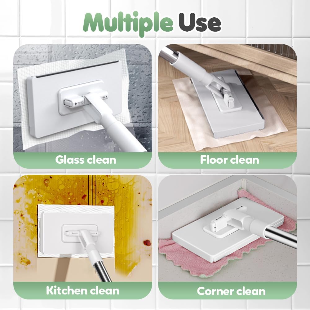 Disposable Dust Mop with 4 Reusable Cloths, mopa desechable para el polvo con 4 PañOs