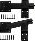 2 Pack Flip Gate Latch Lock 6'' Adjustable Barn Door Lock Hardware Safety Rustic Gate Lock for
