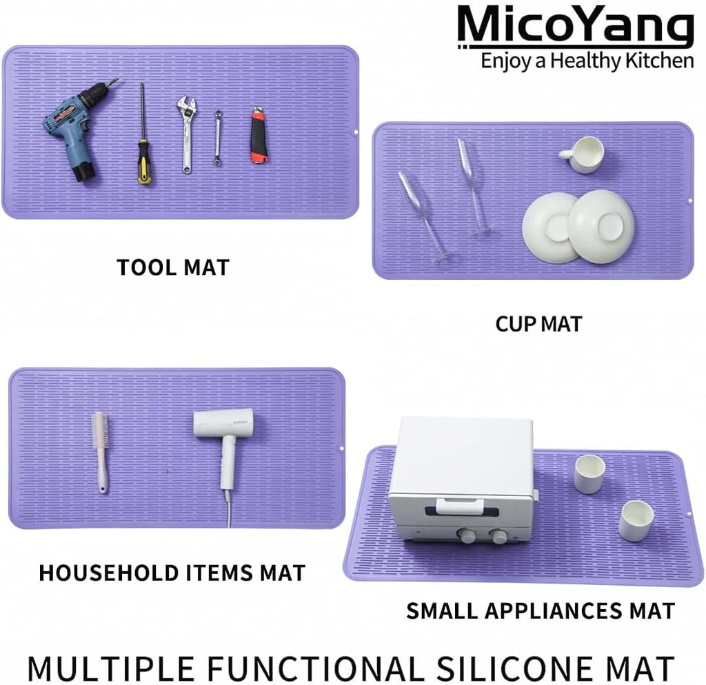 Silicone Dish Drying Mat for Multiple Usage,Easy clean,Eco-friendly,Heat-resistant Silicone Mat for