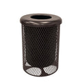 COATEDOUTDOORFURNITURE RFT-BRW Heavy Duty 32 Gallon Round Trash Receptacle, Liner Included, Brown