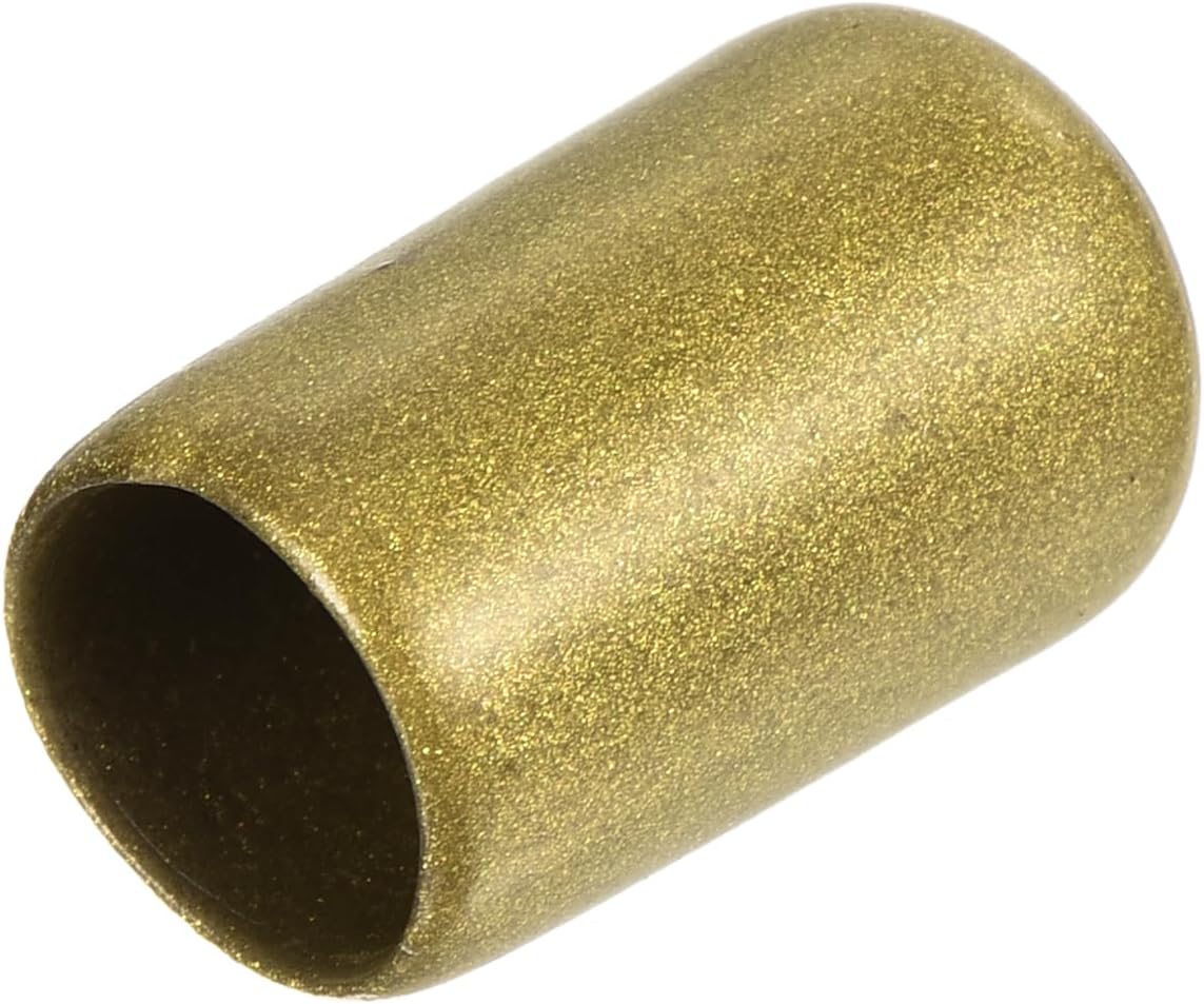 uxcell 20pcs Rubber End Caps 9mm ID Vinyl Round Tube Bolt Cap Cover Thread Protectors Gold
