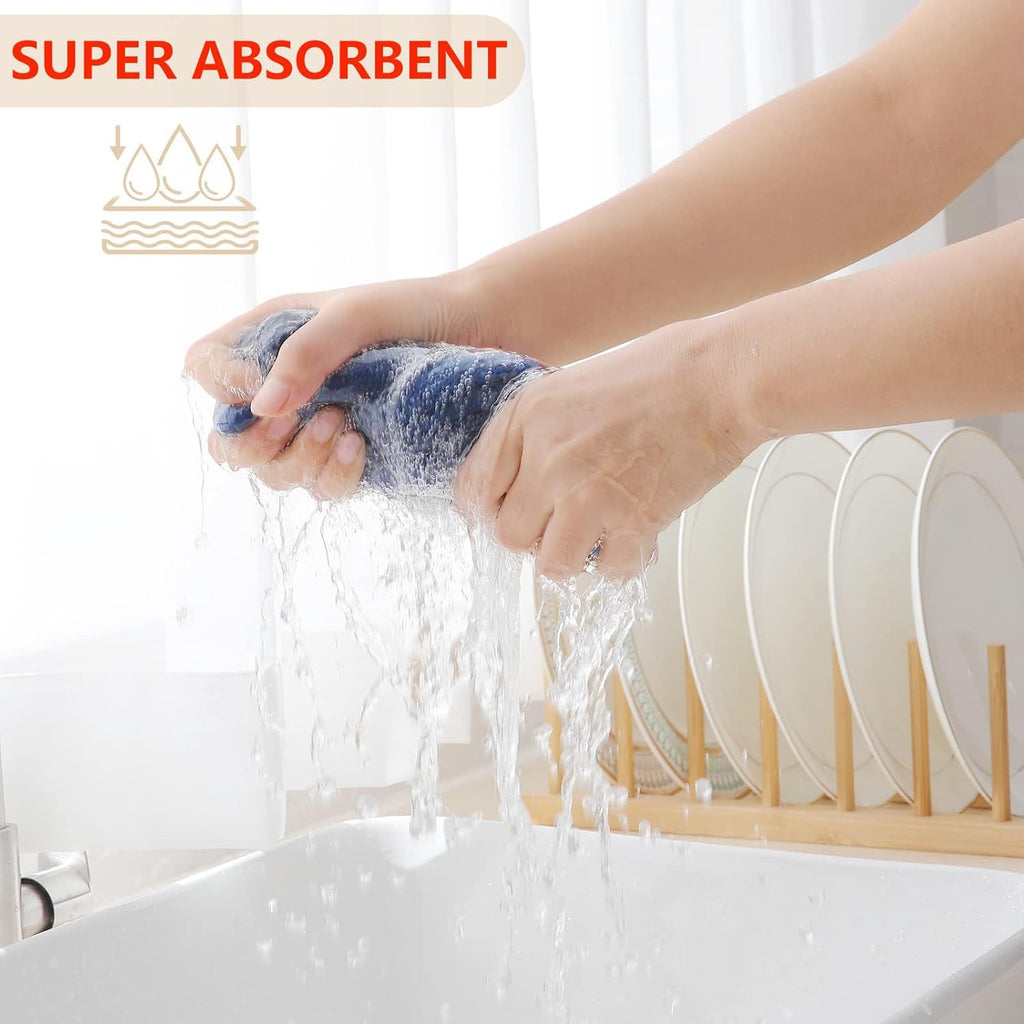 Homaxy 100% Cotton Waffle Weave Kitchen Dish Towels, Ultra Soft Absorbent Quick Drying Cleaning
