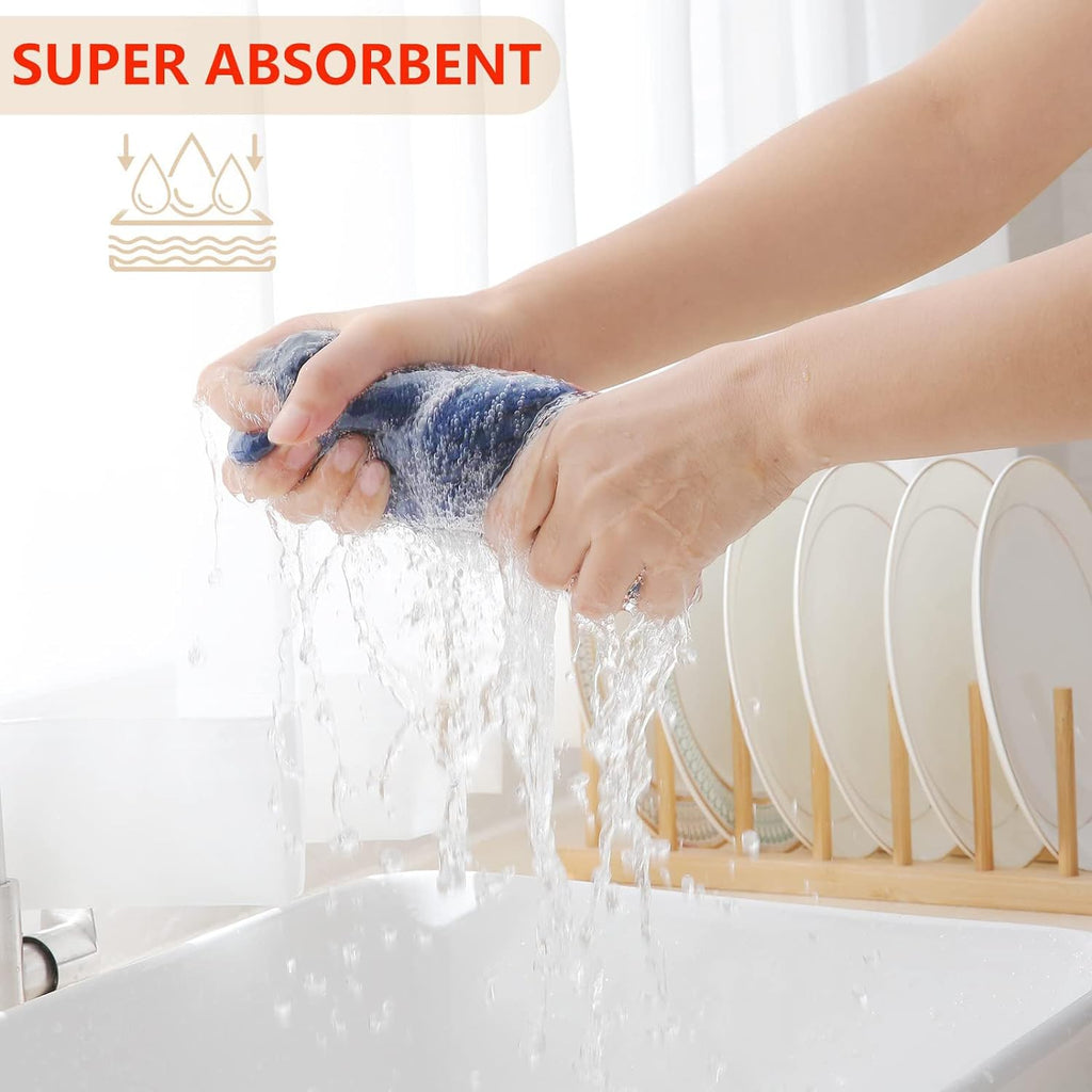 Homaxy 100% Cotton Waffle Weave Kitchen Dish Cloths, Ultra Soft Absorbent Quick Drying Dish Towels