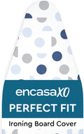 Encasa XO Ironing Board Cover and Pad 54"x15" - Thick 3mm Felt Padding, Drawstring Tightening &