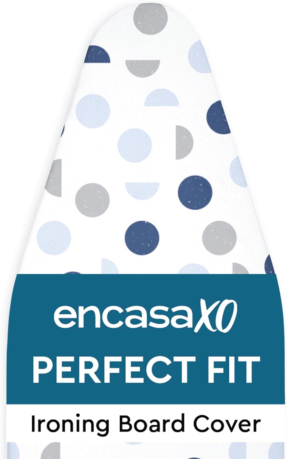 Encasa XO Ironing Board Cover and Pad 42"x14" - Thick 3mm Felt Padding, Drawstring Tightening &
