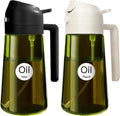 YARRAMATE 16oz/470ml 2PCS Light Blockage Dark Oil Sprayer for Cooking, 2 in 1 Olive Oil Dispenser