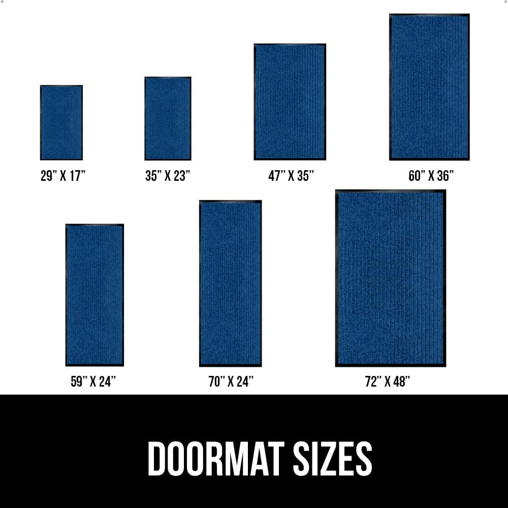GORILLA GRIP Traffic Guard Door Mat, 47x35, Heavy Duty Welcome Mats, Commercial Office Space