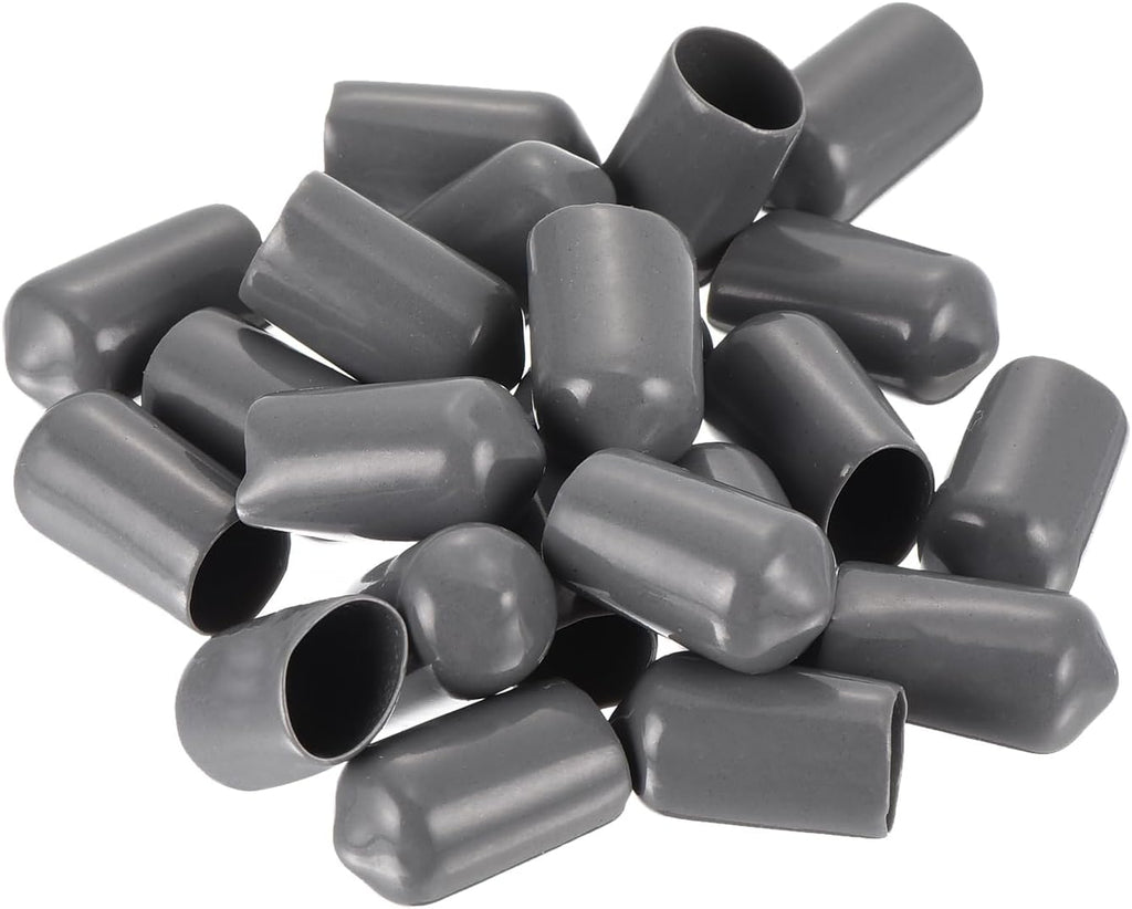 uxcell 20pcs Rubber End Caps 9mm(3/8") ID Vinyl PVC Round Tube Bolt Cap Cover Screw Thread