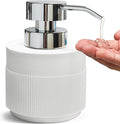 Resin Soap Dispenser for Bathroom, Hand Lotion Liquid Dispenser Easy-to-Press with Reusable Plastic