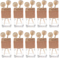 10 Pack,8ml Clear Glass Car Air Freshener Perfume Clip Diffuser,Empty Essential Oil Perfume Vials