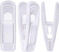 White Velvet Hangers Clips 40 PCS, Pants Hangers Velvet Clips Easily Add to Velvet Hanger, Skirt
