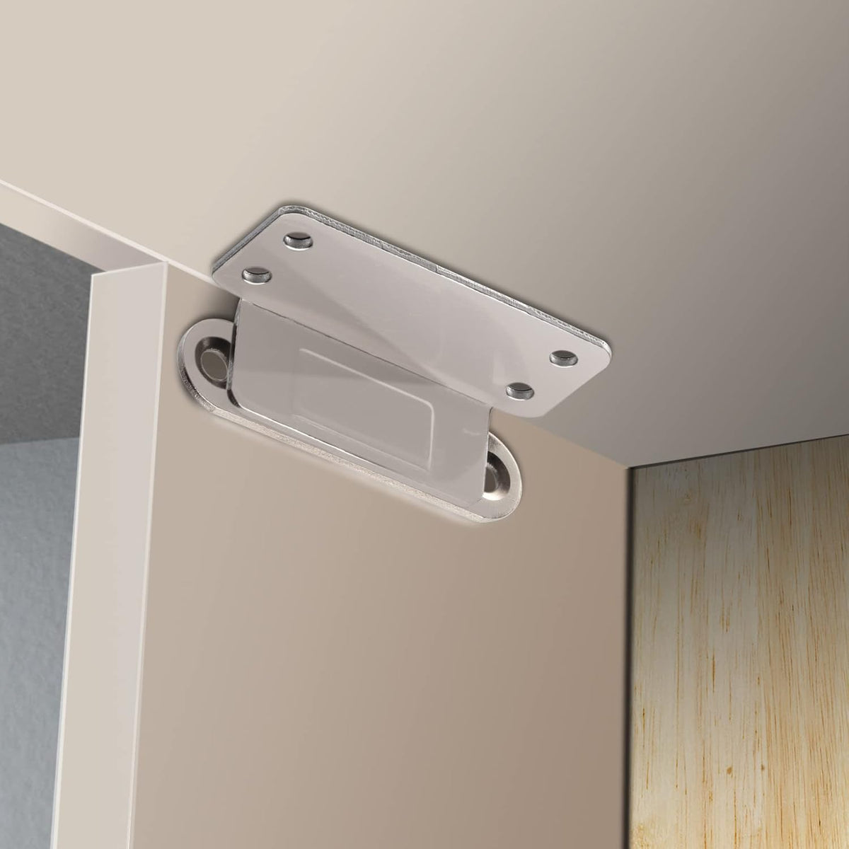 Mousike Cabinet Magnets Mousike Adhesive Strong Magnetic Door Catch Stainless Steel Kitchen