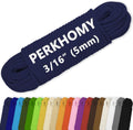 PerkHomy Cotton Rope 3/16" (5mm) 100 ft Multi Purpose Utility Diamond Braided Cord, Natural Cotton