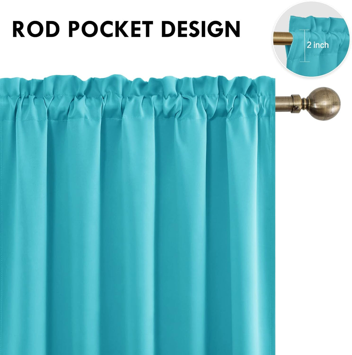 DWCN Insulated Blackout Curtains for Bedroom, Energy Saving Privacy Room Darkening Curtains for
